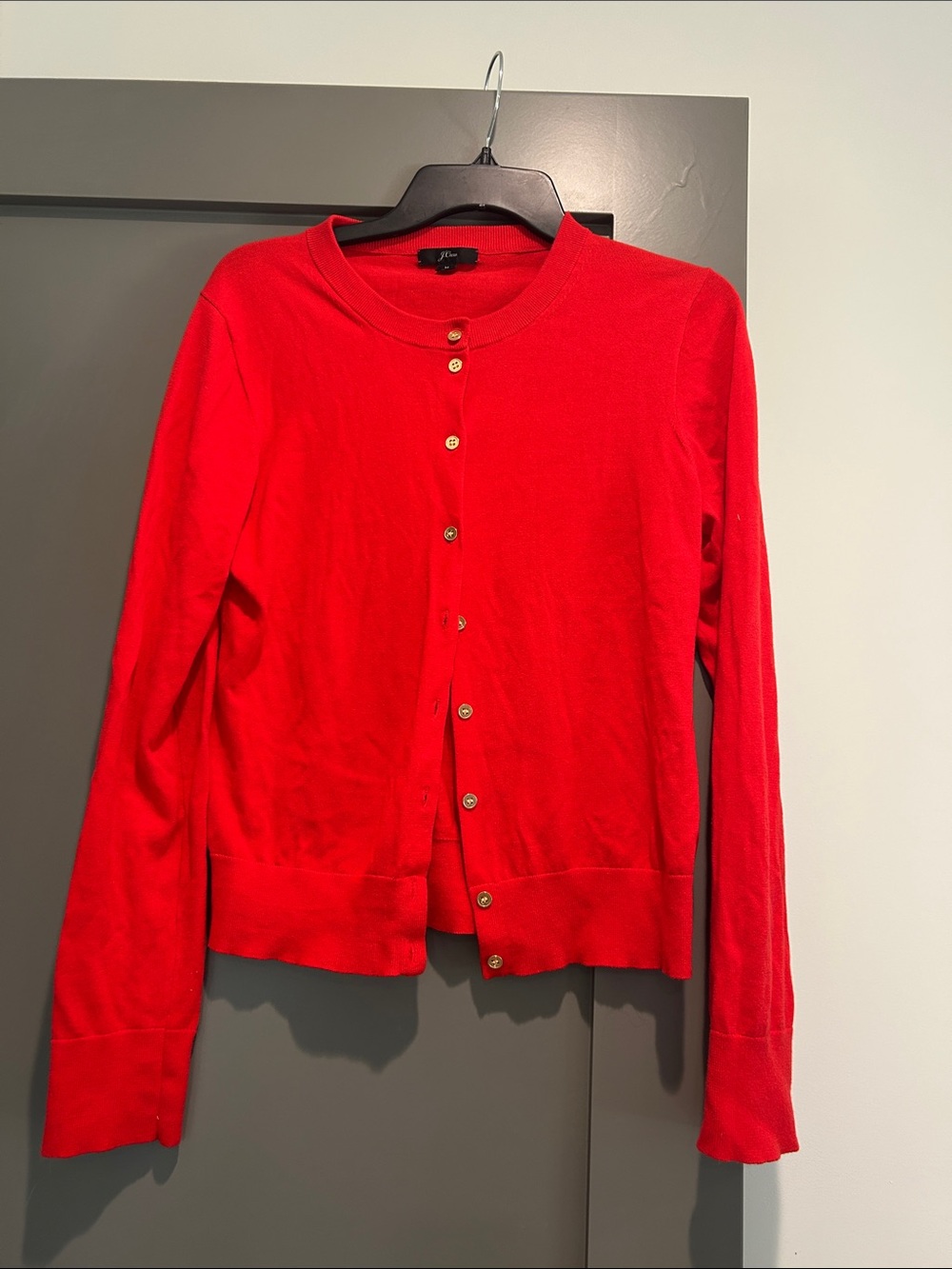 J. Crew Classic Red Women's Button Cardigan